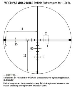 Vortex Viper PST Gen II 1-6x24 SFP VMR-2 MRAD Tüfek Dürbünü