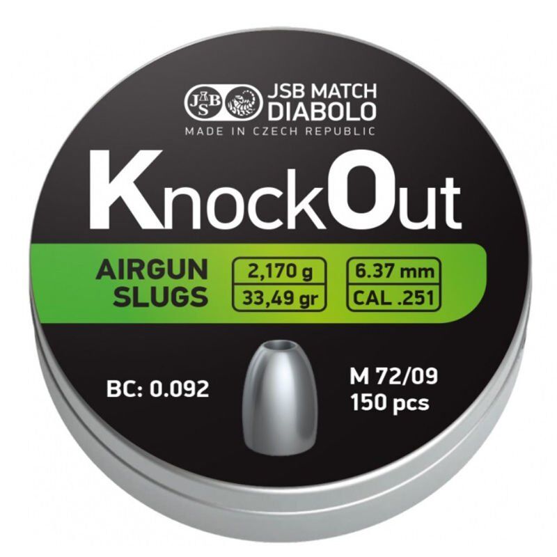 JSB DIABOLO KNOCKOUT 6.37 MM HAVALI SACMA (CAL251) 33.49gr