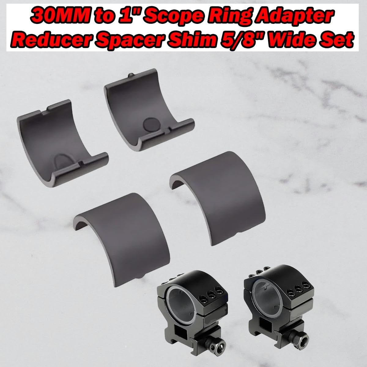 30mm - 1 ''  25mm  çevirici - Dürbün ayagı  Adaptörü çevirici