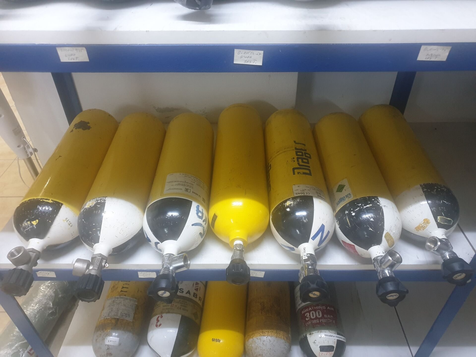 DRAGER Scuba Çelik Tüp 300 Bar - 450 Bar - Dalış Tüpü 2.EL