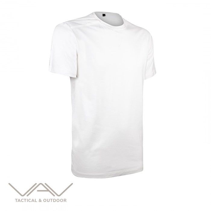 VAV Baseti-03 Yuvarlak Yaka Tişört Beyaz 4XL