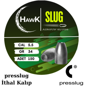 Hawk Slug 5.5 mm 34 Grain Presslug İthal Kalıp