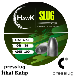 Hawk Slug 6.35 mm 38 Grain Presslug İthal Kalıp
