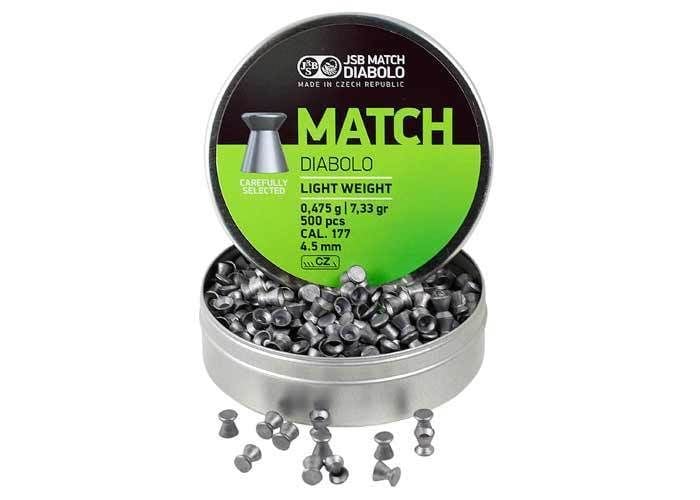 JSB MATCH DIABOLO LIGHT WEIGHT 4.49 MM 7.33gr HAVALI SACM