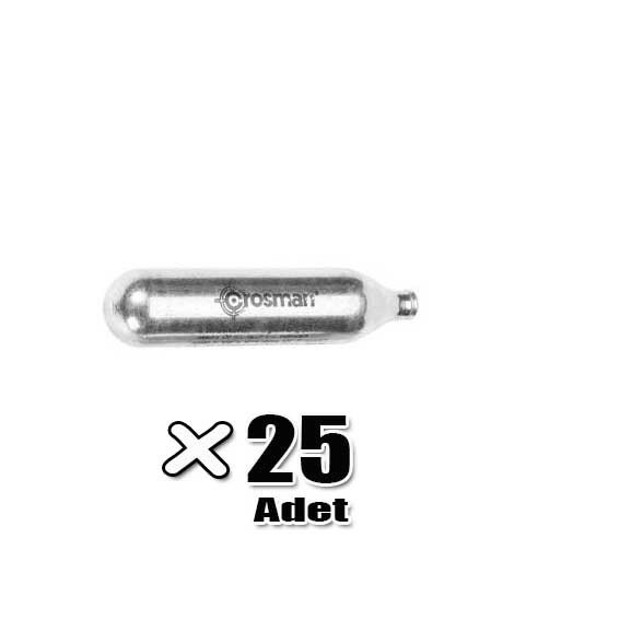 Crosman 12 Gram 25 Adet CO2 Havalı Tabanca Tüpü