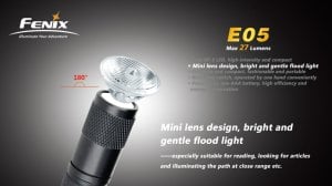 Fenix E05 Mor 27 Lümens El Feneri