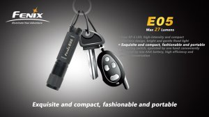 Fenix E05 Mor 27 Lümens El Feneri