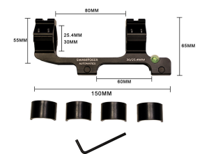 SWAMP DEER  CT 25.4/30mm  Tek parça 22MM Ray Dürbün montaj ayağı siyah