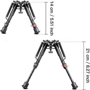 Zeadio uzatılabilir karbon Fiber taktik Bipod Sling Mount