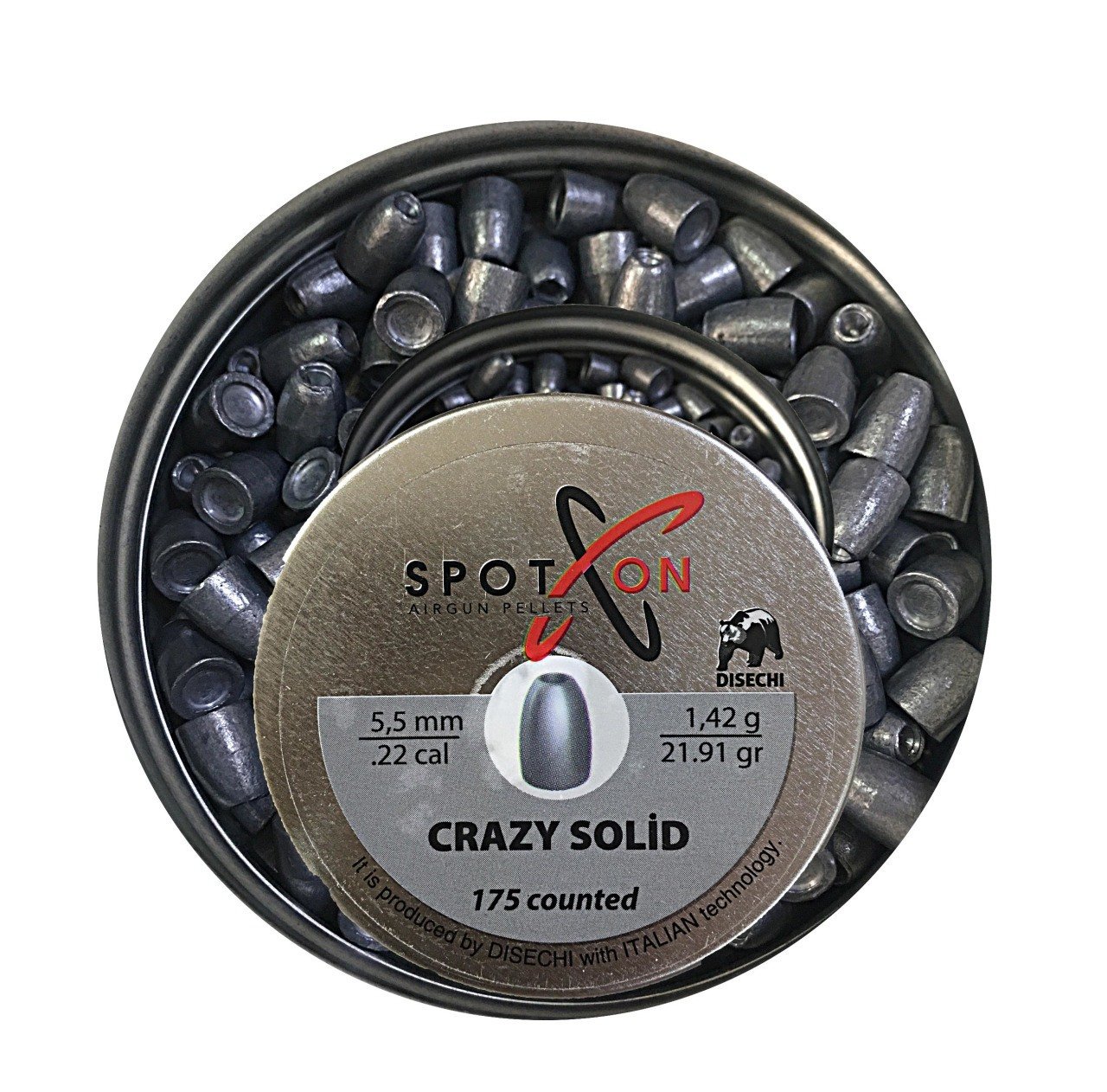 Spoton CRAZY SOLID 21.91gr Havalı Tüfek Saçması 5.5mm.
